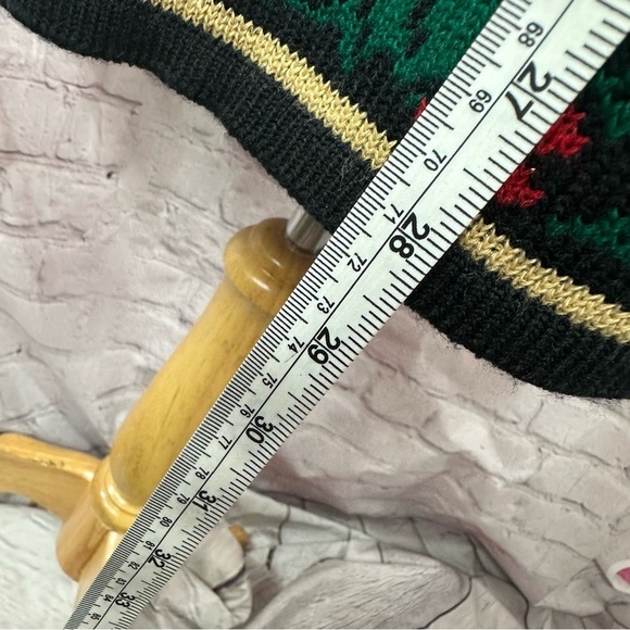 Vintage JJ Browne candy cane christmas Cardigan Sweater vest sz medium holiday - Picture 4 of 7